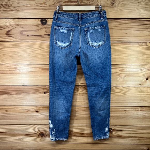 Kancan Estilo Jeans 5 26 100% Cotton Skinny High Rise Ripped Holes Distress - Picture 10 of 14